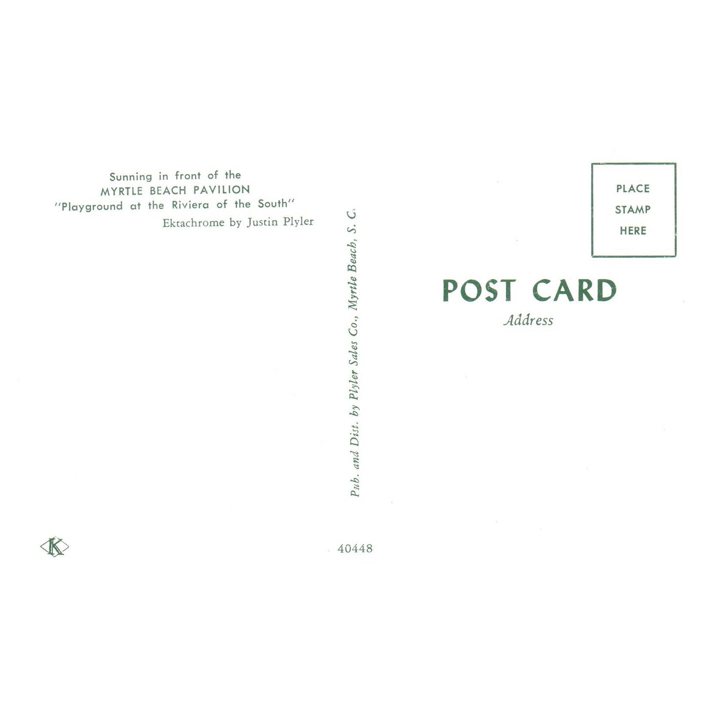 Vintage Postcard - Myrtle Beach Pavilion South Carolina TJ6-1