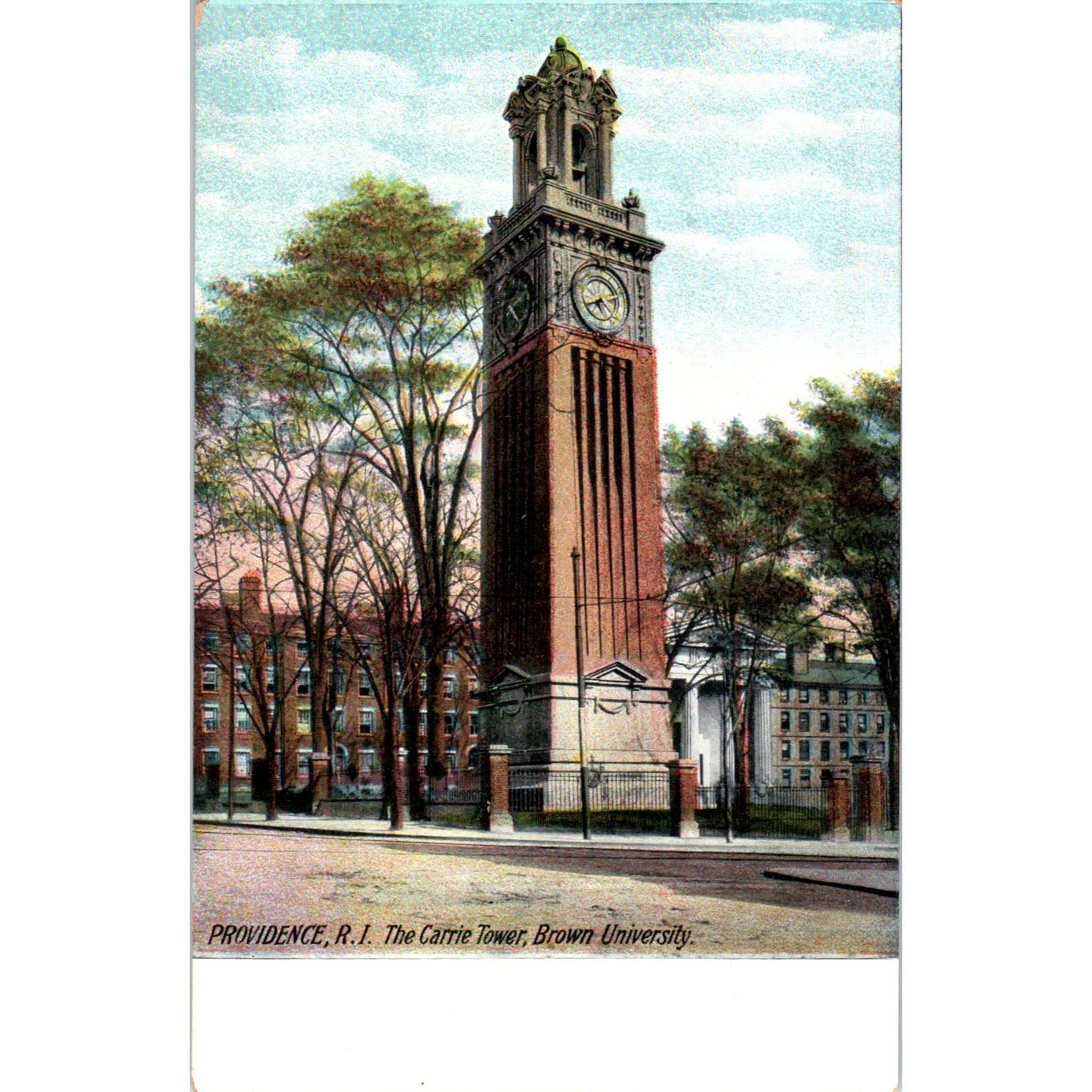 The Carrie Tower Providence RI c1905 Original Postcard TK1-P1