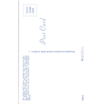 Mrs. A. Maxtone Graham Doll House Bass River MA Original Postcard PB2