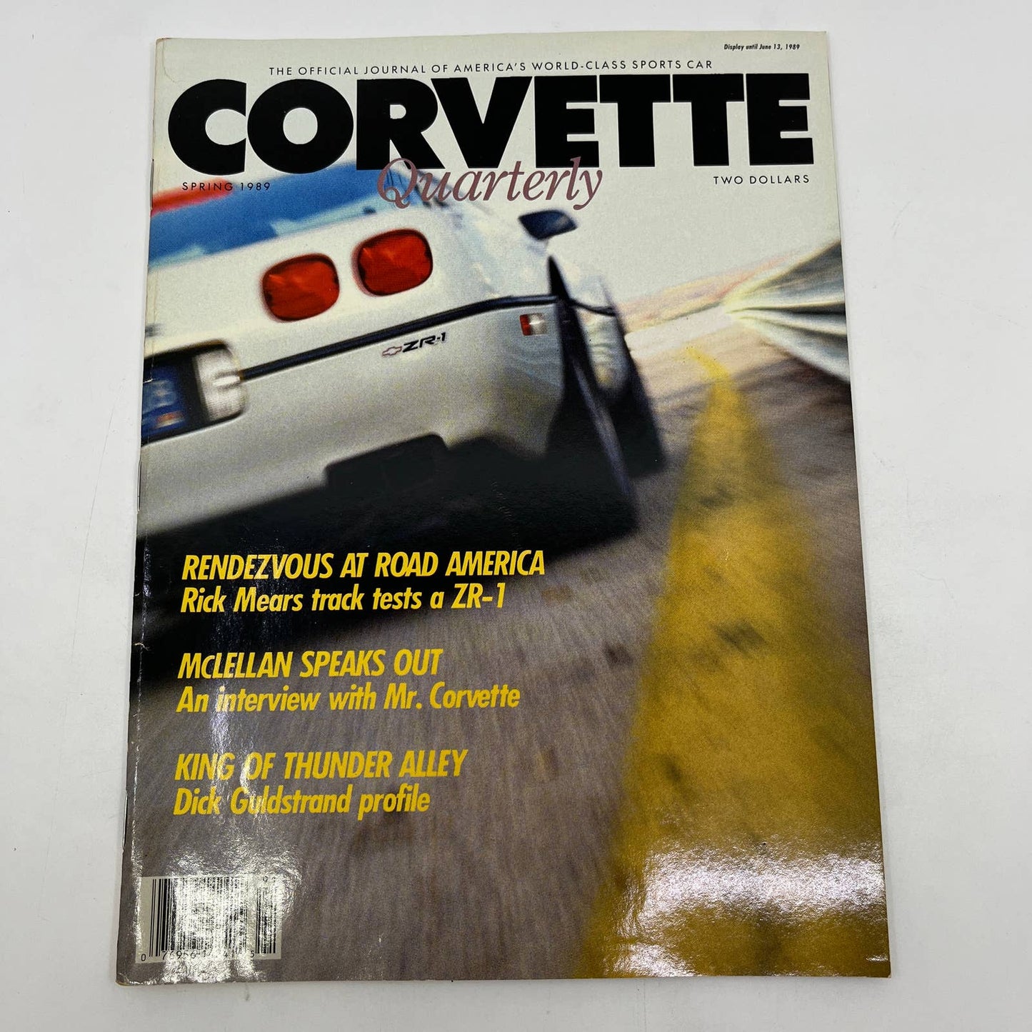 1989 June - Corvette Quarterly Magazine ZR-1 Test King of Thunder Alley TG1
