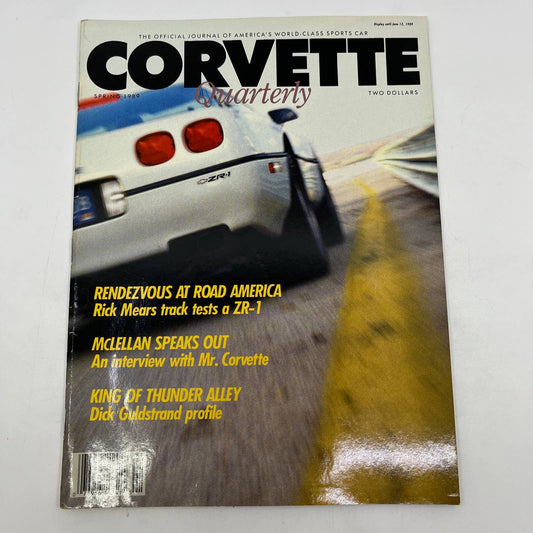 1989 June - Corvette Quarterly Magazine ZR-1 Test King of Thunder Alley TG1