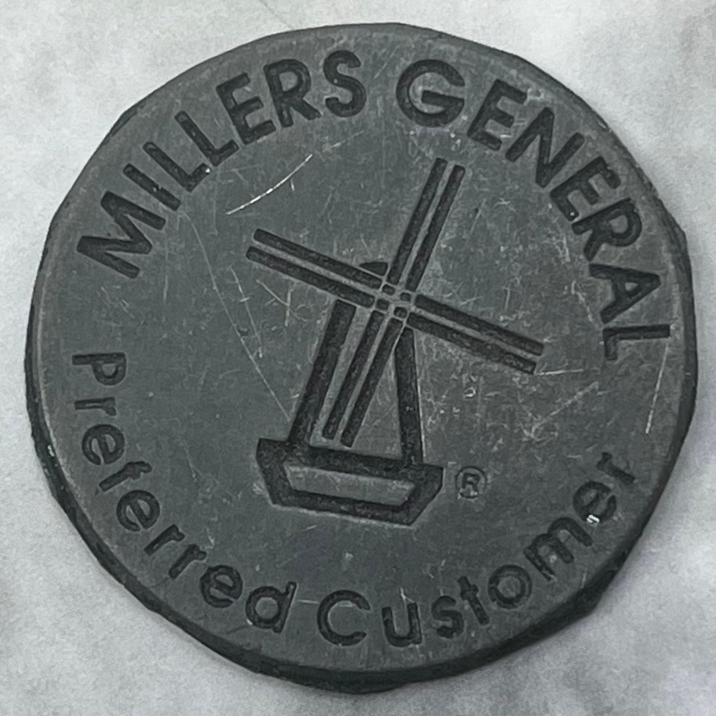 Vtg Letterpress Printers Block Plate Millers General Preferred Customer SE845