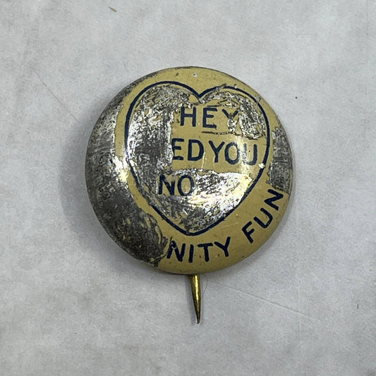 1920s Pinback Button Pin Community Fund They Need You Now! SE7-2