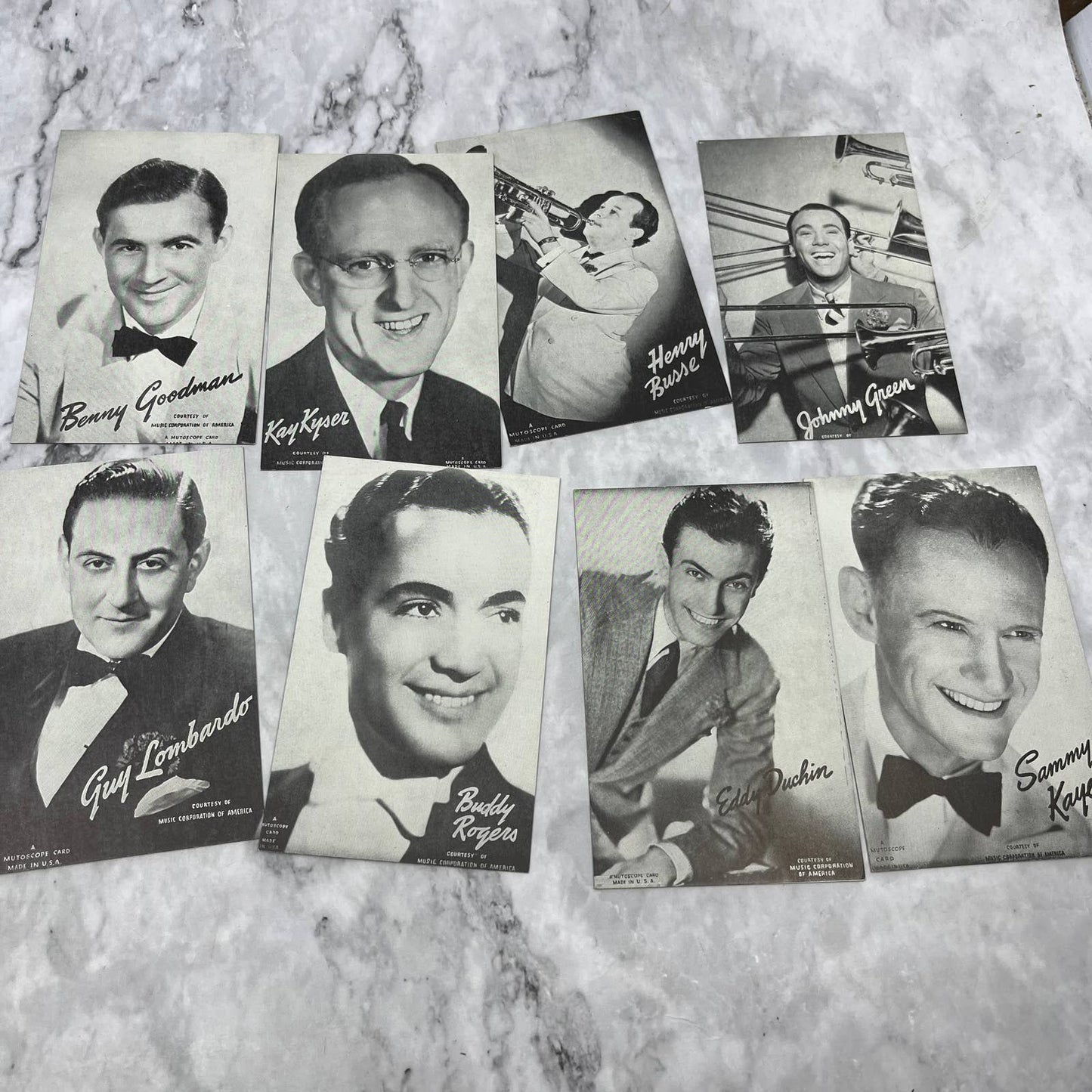 Huge Lot of 31 Mutoscope Postcards: Musician Band Leaders of the 30s/40s TD8
