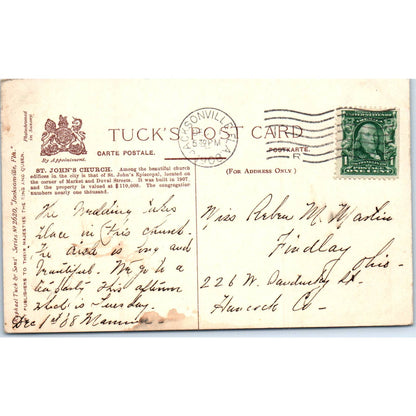 St. John's Church 1908 Raphael Tuck Original Postcard TK1-P14
