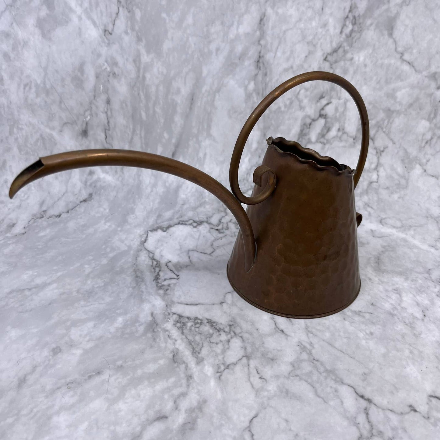 Dainty Hammered Watering Can SOLID Copper Finish Antique Design Plants 12x7” TE2