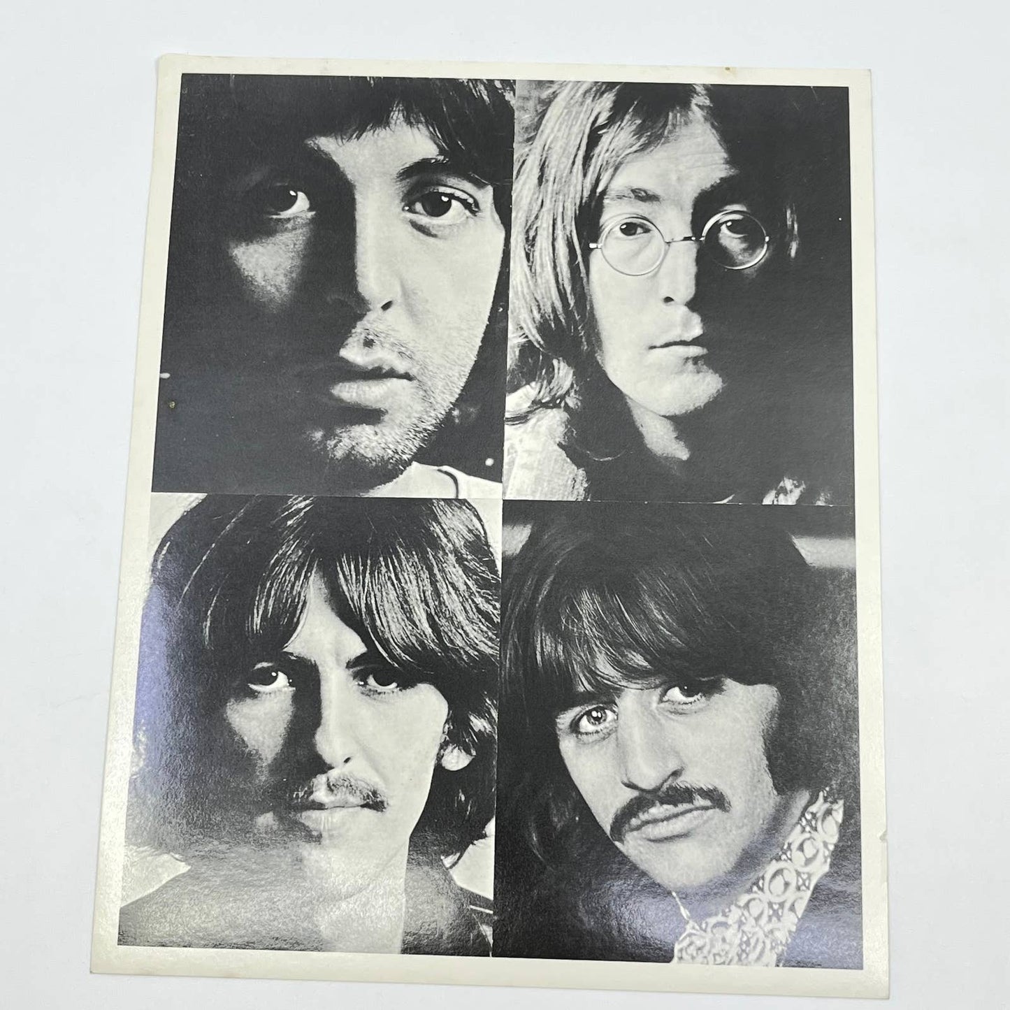 Vintage The Beatles Rock Band Head Shot Portrait Black & White 8x10 AB4-13