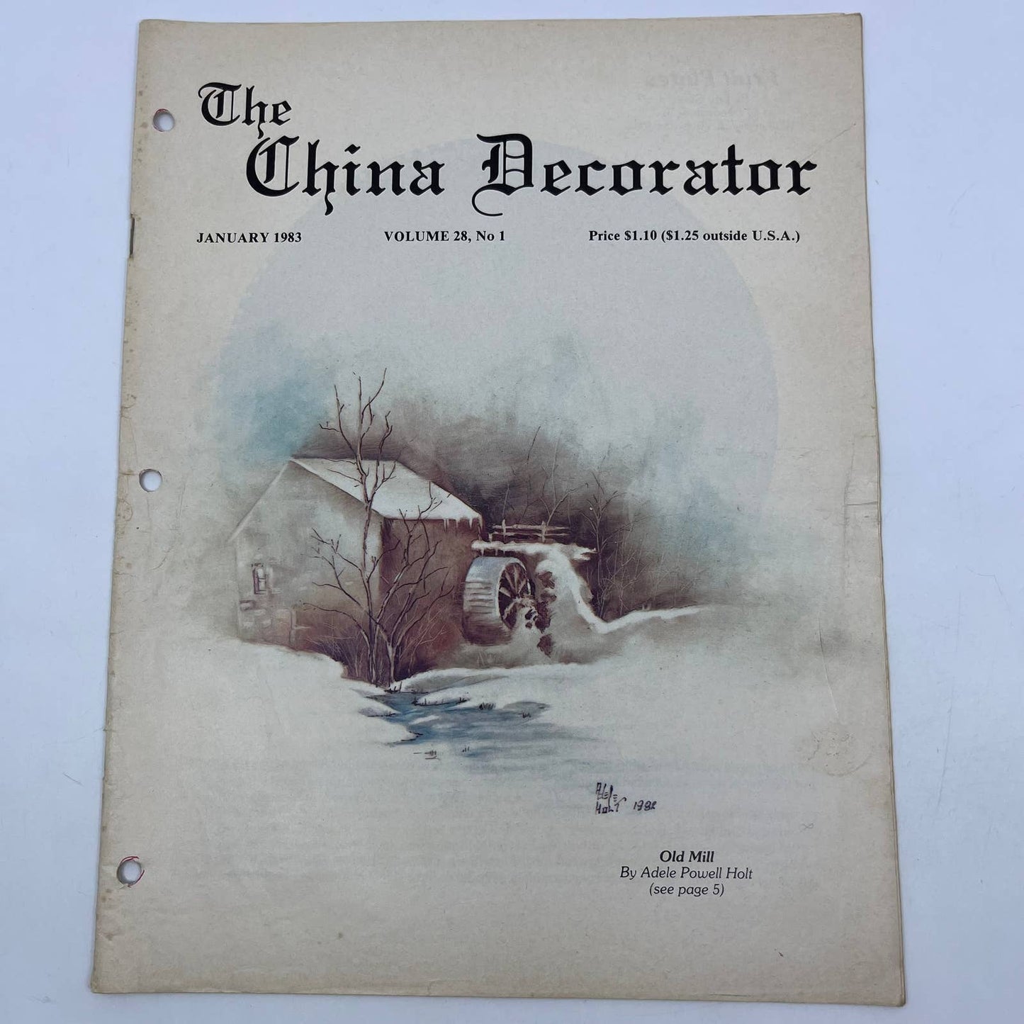 1983 Jan - The China Decorator Magazine - Old Mill Adele Powell Holt TH8