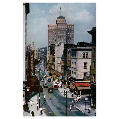 Vintage Postcard - Capitol Street Charleston W. Va Looking North AD9
