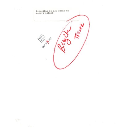 1984 Press Photo Cycling Resort Island Bicycling Craze Miami FL 8x10" AD3