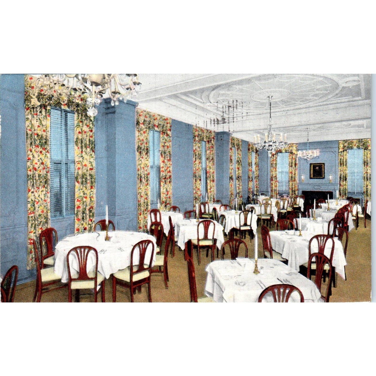 The Colonial Room Dining Room Hotel Wisconsin Milwaukee 1948 Postcard TJ9-P3