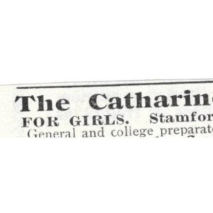 Catherine Aiken School for Girls Stamford Harriet Beecher Devan 1903 Ad AK5-S28