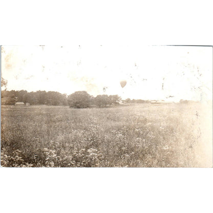 Antique Postcard RPPC Hot Air Balloon 1910 SE8