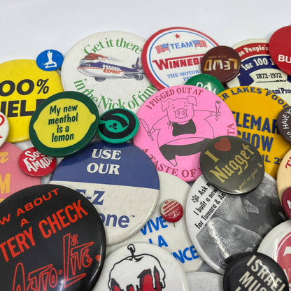 HUGE LOT Over 75 Vintage and Antique Pins Buttons Pinbacks TG3