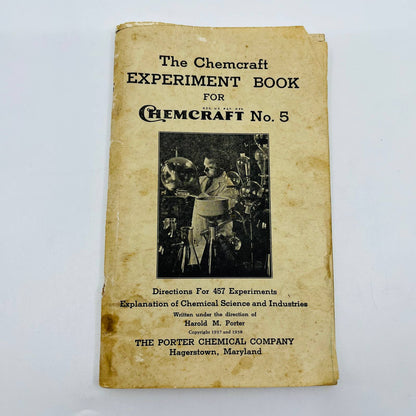 1937 The Chemcraft Experiment Book for Chemcraft No. 5 Hagerstown MD BA1