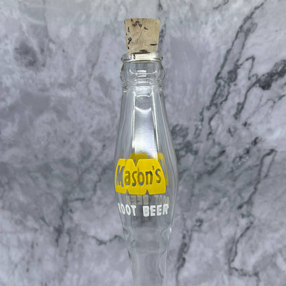 Vtg 1970s Stretched Mason's Root Beer Chicago Glass Soda Pop Bottle 19.5"