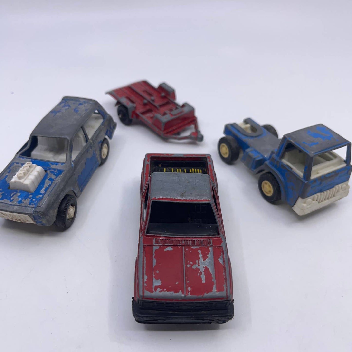 1970 Lot of 4 Tootsie Toy Die Cast Car Truck Trailer S-10 Vega TG8