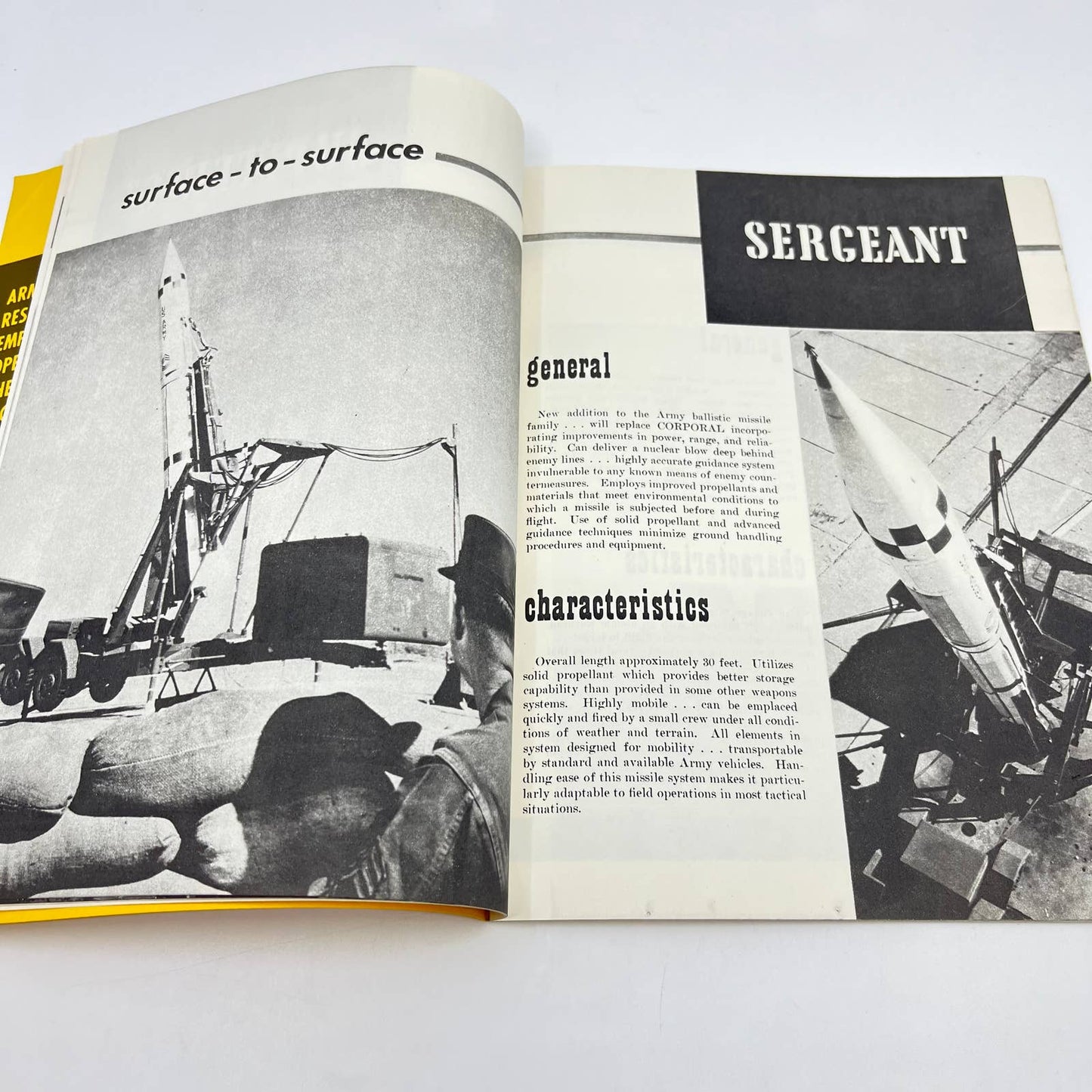 1958 US Army Missiles and Rockets Booklet Pamphlet TE4