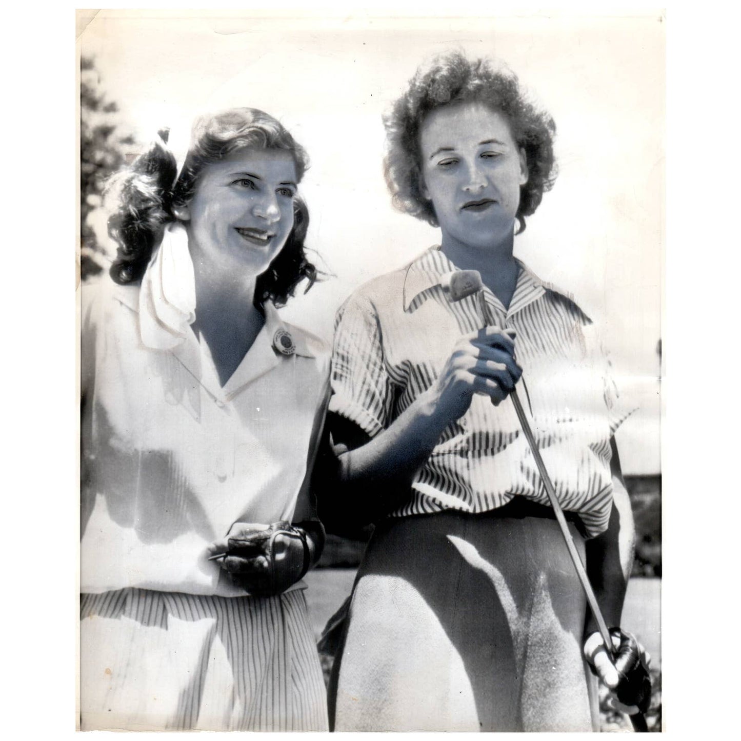 1947 Original Press Photo Ladies' Golf Mary Hopkins Jean Faulk 8x10 AD1