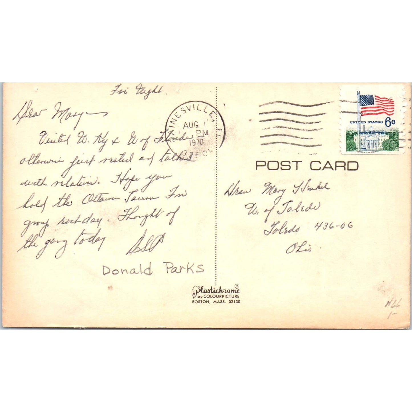 Love-In Hippy Humor Cartoon 1970 Original Postcard TK1-20