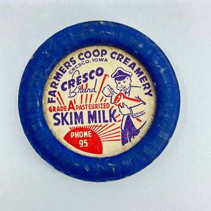 Vintage Milk Bottle Cap Farmers Co-Op Creamery Cresco IA SD4