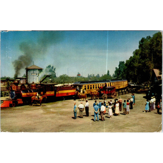 Ghost Town and Calico Road Knotts Berry Farm CA Original Postcard TK1-P20