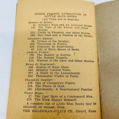 1947 What Happened in Room No 11 Other Stories Maupassant Little Blue Book P9-14