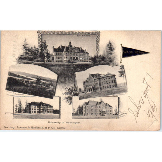 Antique Postcard 1907 University of Washington Seattle WA TD9-W2