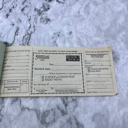 Vintage Book of Subscription Forms Science & Invention, Radio News Magazine EA4