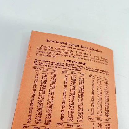 1968 Minnesota Hunting & Trapping Regulations Booklet Game & Fish SC8