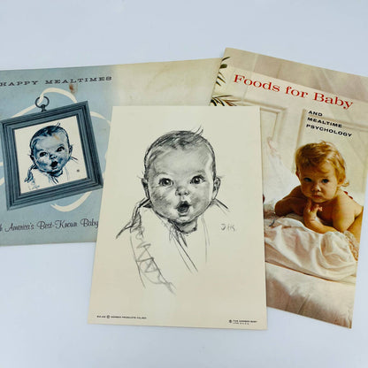 Vintage Gerber Baby Ephemera - 1931 Lithograph, Envelope, Foods For Baby Book C1