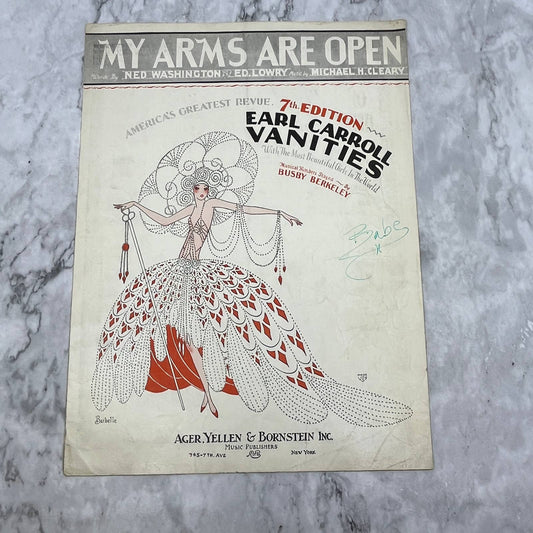 My Arms are Open Earl Carroll Busby Berkeley 1928 Sheet Music TK2-SM4