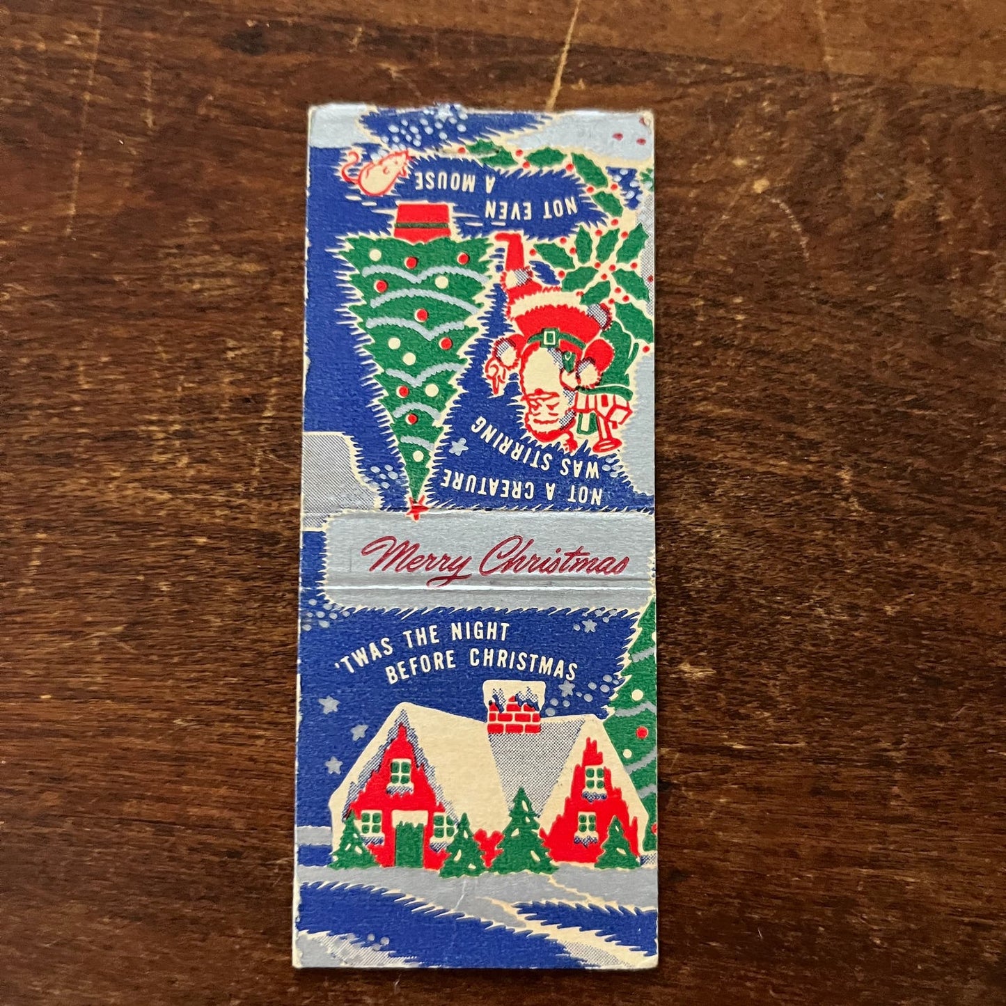 Christmas Night Before Christmas Faye Littleton Advertising Matchbook SB3-M4