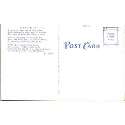 Dance Terrace Lake Tombeau Nippersink Lodge Genoa City Wisconsin Postcard TJ9-P3