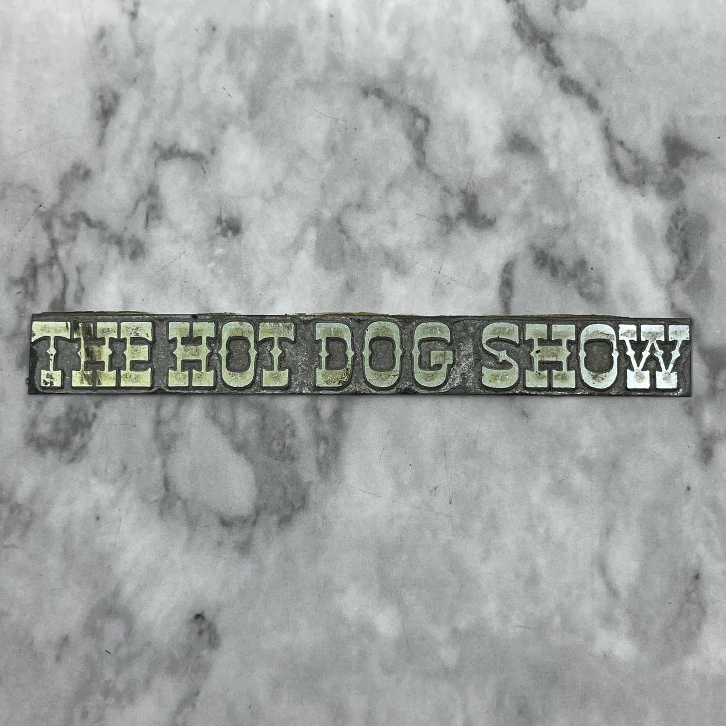 Vintage Printing Letterpress Printers Block Plate The Hot Dog Show TJ54