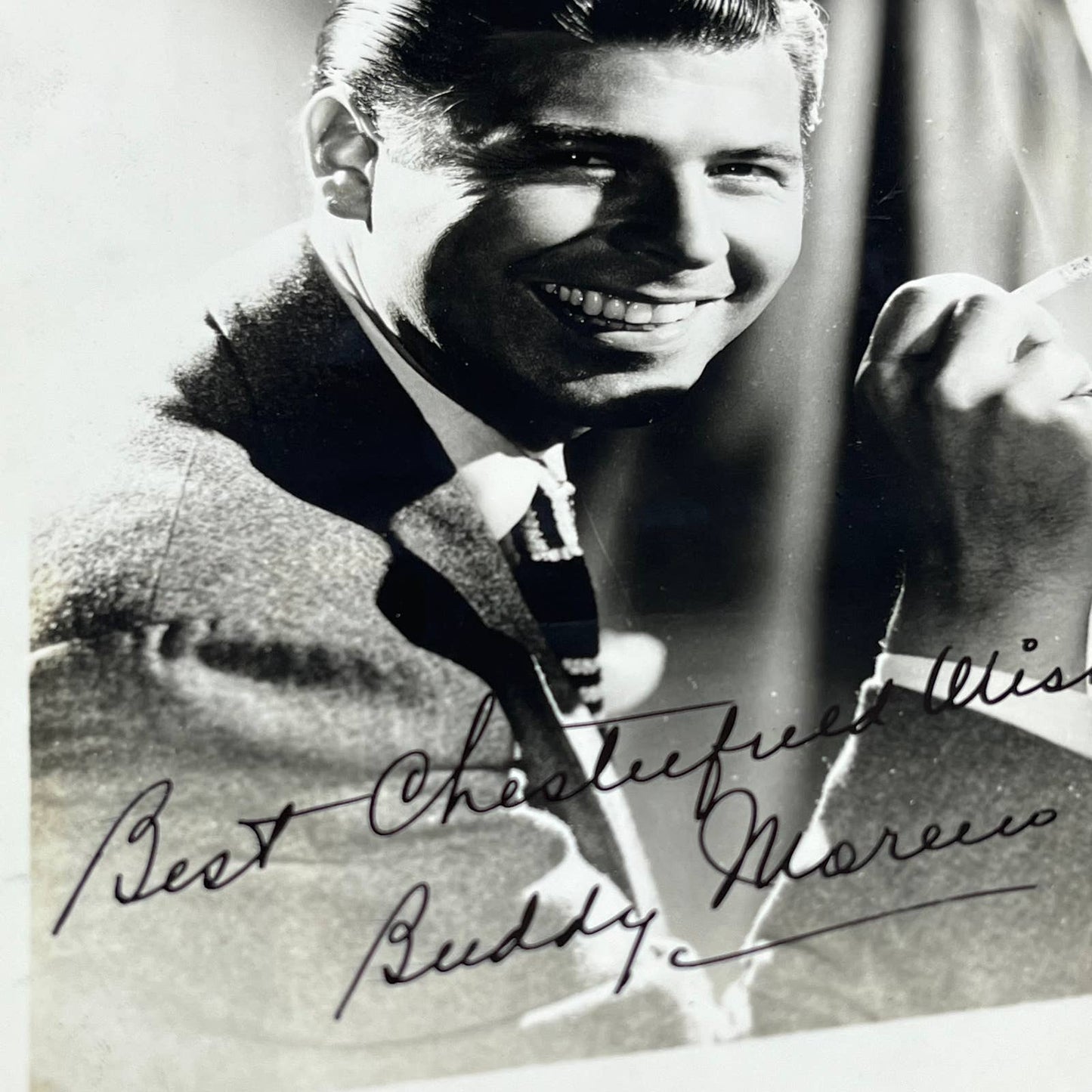 VTG Buddy Moreno Autographed Best Chesterfield Wishes 5x7 SIGNED Photo FL5-S