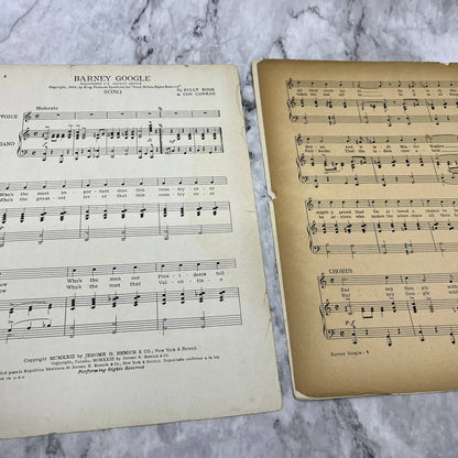 Barney Google Foxtrot Con Conrad DeBeck Cover 1923 Sheet Music TK2-SM3