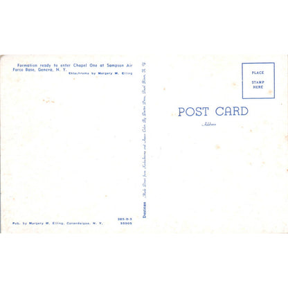 Chapel One Sampson Air Force Base Geneva NY - Original Postcard TJ7-RP1