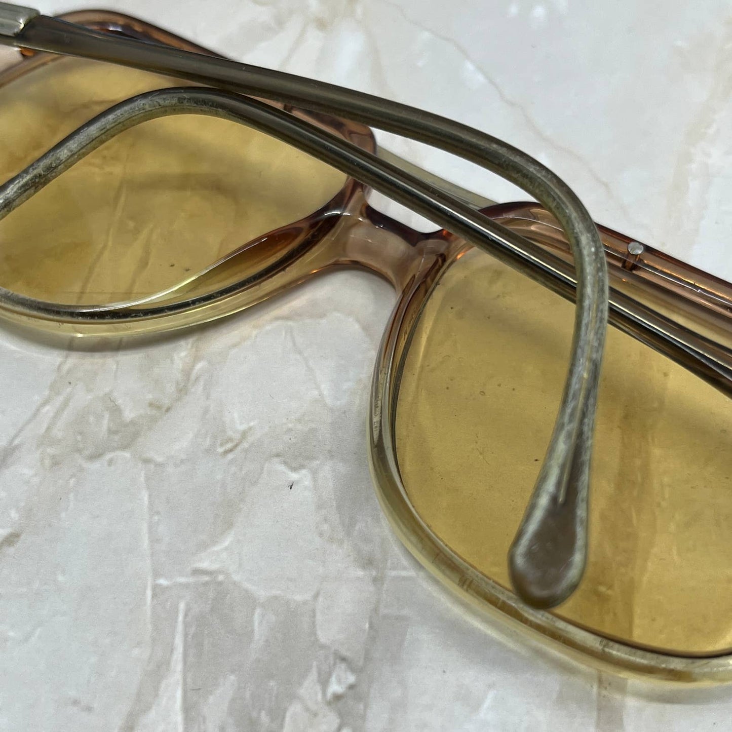 Retro Brown Ombre Plastic & Metal Aviator Sunglasses Eyeglasses Frames TJ1-G1-8