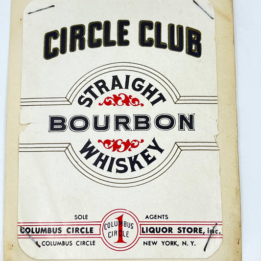 Circle Club Bourbon Whiskey Label Columbus Circle Liquor Store New York City NY