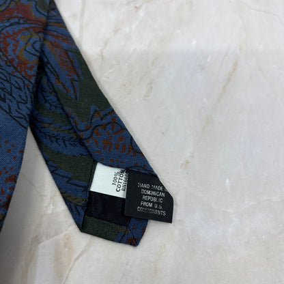 Retro Men's New NWT Ron Chereskin Blue Floral Cotton Necktie Tie TJ9