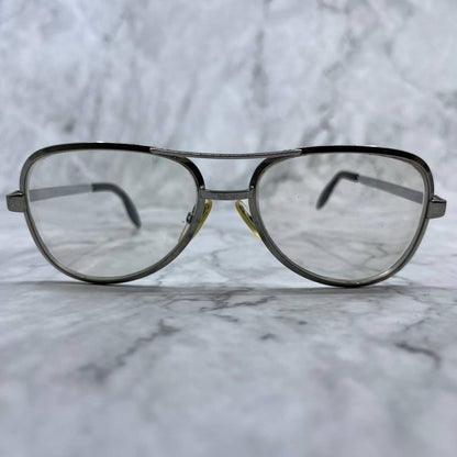 Vintage Luxottica Lance Chrome Men’s Aviator Glasses Italy 50-16 5.25” TA9