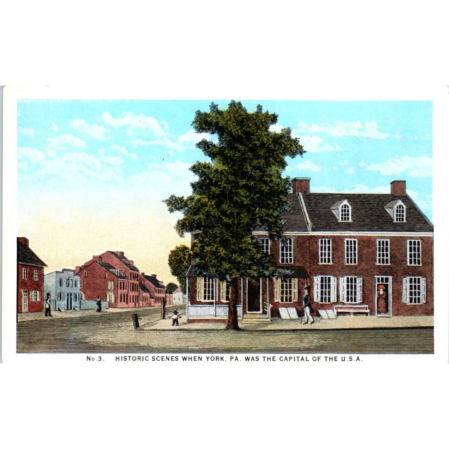 Vintage Postcard Historic Scenes When York PA Was the Capital of the USA TI1-1