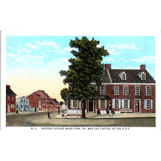 Vintage Postcard Historic Scenes When York PA Was the Capital of the USA TI1-1