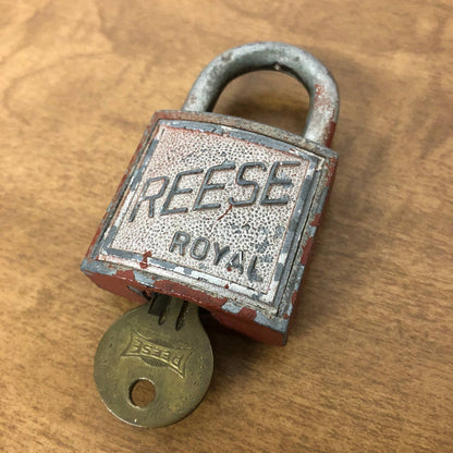 Vintage Padlock Lock Reese Royal With Key Works USA SC3