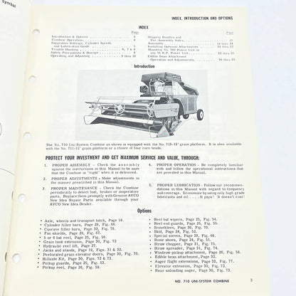 Original 1980 New Idea 710 Uni-system Combine 711 713 Grain Platform Manual TB9