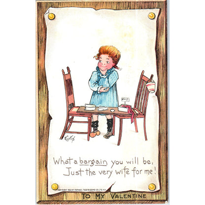 1906 Valentine Cartoon Findlay Ohio Raphael Tuck Original Postcard P2-8