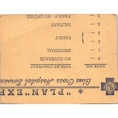 1947 Blue Cross Identification Card Carl W.K. Anderson SE5