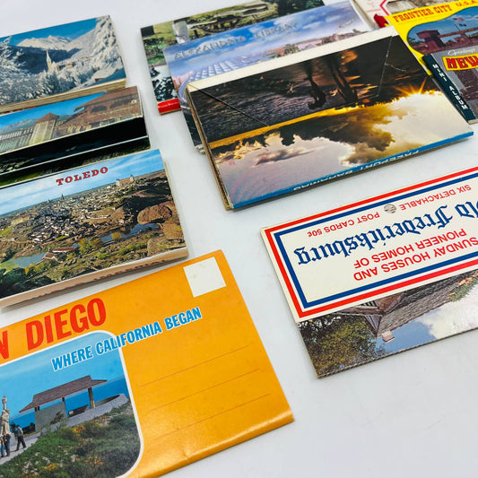 Huge Lot MCM c1960 Postcard Souvenir Books USA and International BA4
