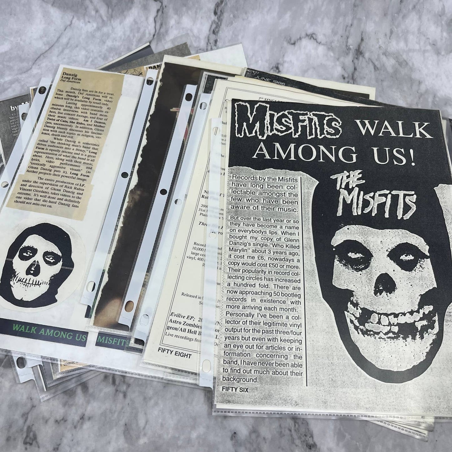 Vintage The Misfits Band Fan Ephemera Collection FL5